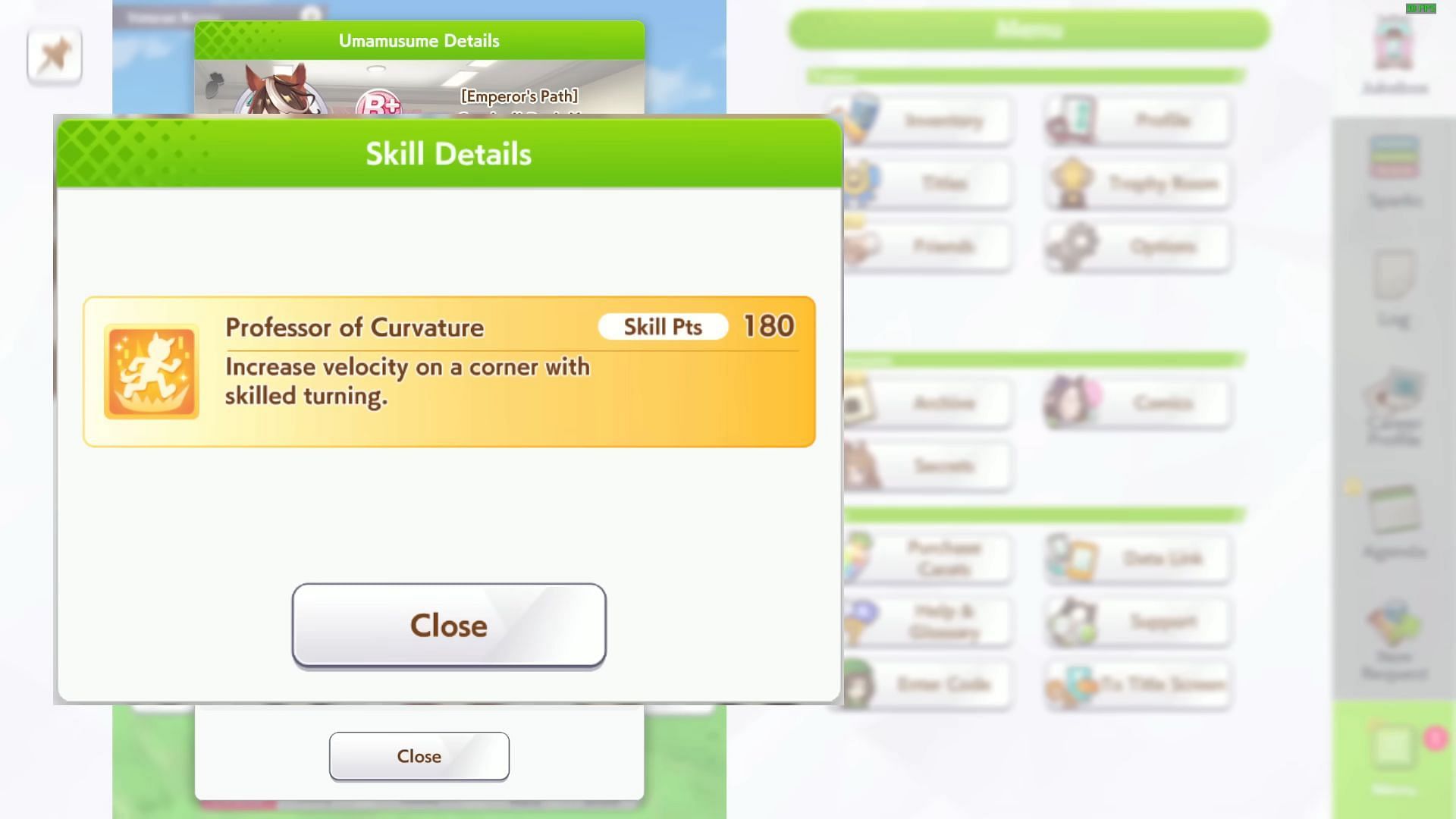 Skills in Umamusume: Pretty Derby (Image via Cygames/ YouTube @Miss Nekopon)